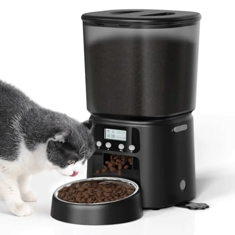 Automatic Cat Feeder, /16Cups Cat Food Dispenser with Stainless Steel Bowl Programmable 30 Portions 6 Meals per Day, Timed Pet
Automatic Cat Feeder, /16Cups Cat Food Dispenser with Stainless Steel Bowl Programmable 30 Portions 6 Meals per Day, Timed Pet