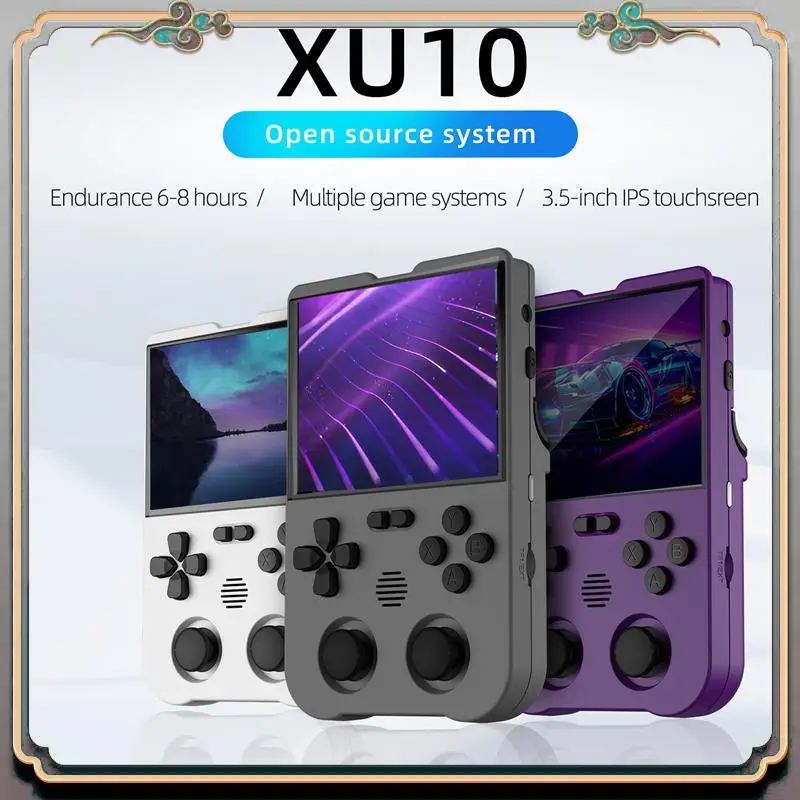 XU10 Game Console 3.5 Inch IPS Screen 256G Arcade Retro Dual Joystick 3D Game Player RK3326S 64Bit 3000Mah Gray Durable
XU10 Game Console 3.5 Inch IPS Screen 256G Arcade Retro Dual Joystick 3D Game Player RK3326S 64Bit 3000Mah Gray Durable