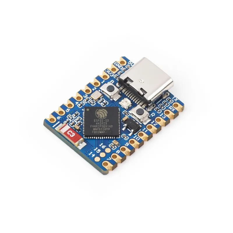 ESP32-S3 Mini макетная плата, основанная на ESP32-S3FH4R2 двухъядерном процессоре, частотой 240 МГц, 2,4 ГГц Wi-Fi и Bluetooth
ESP32-S3 Mini макетная плата, основанная на ESP32-S3FH4R2 двухъядерном процессоре, частотой 240 МГц, 2,4 ГГц Wi-Fi и Bluetooth