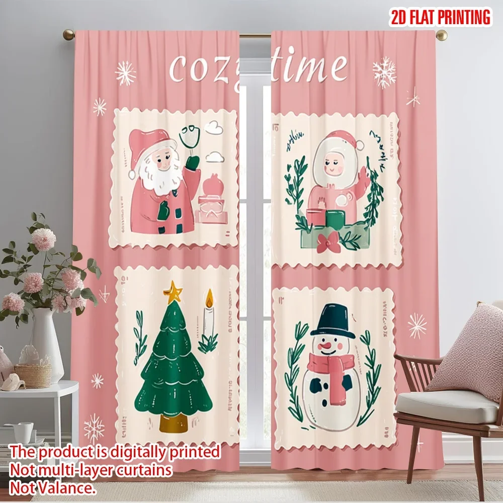 2pcs,2D plane printing Popular Curtain Panels Christmas Pink 100% Polyester (without rod) Holiday for Bedroom, Living Room,
2pcs,2D plane printing Popular Curtain Panels Christmas Pink 100% Polyester (without rod) Holiday for Bedroom, Living Room,