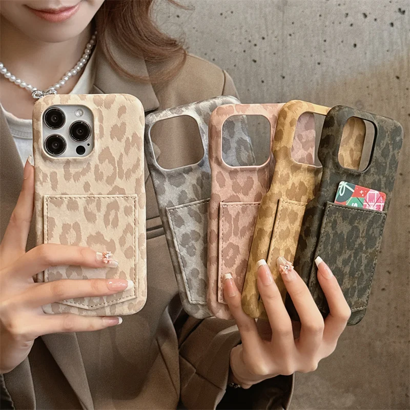 Fashion leather leopard print phone case with plug-in card for iPhone 11 12 13 14 15 16 Pro Max Cute shockproof cover For Girl
Fashion leather leopard print phone case with plug-in card for iPhone 11 12 13 14 15 16 Pro Max Cute shockproof cover For Girl