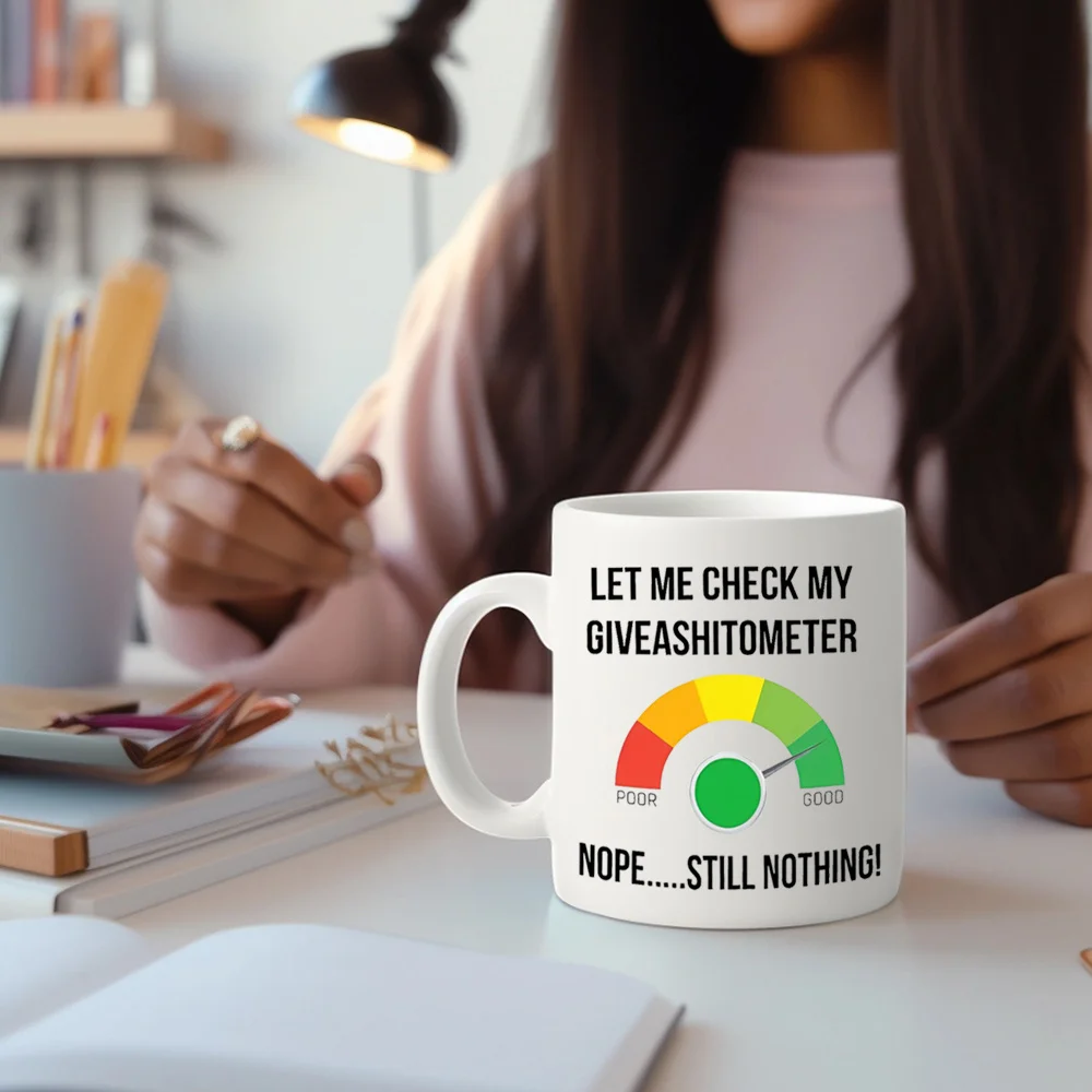 Giveashitometer" Sarcastic Coffee Mug 11oz – Funny Gift for Exhausted Parents, Dark Humor Ceramic Cup, Microwave Safe
Giveashitometer" Sarcastic Coffee Mug 11oz – Funny Gift for Exhausted Parents, Dark Humor Ceramic Cup, Microwave Safe