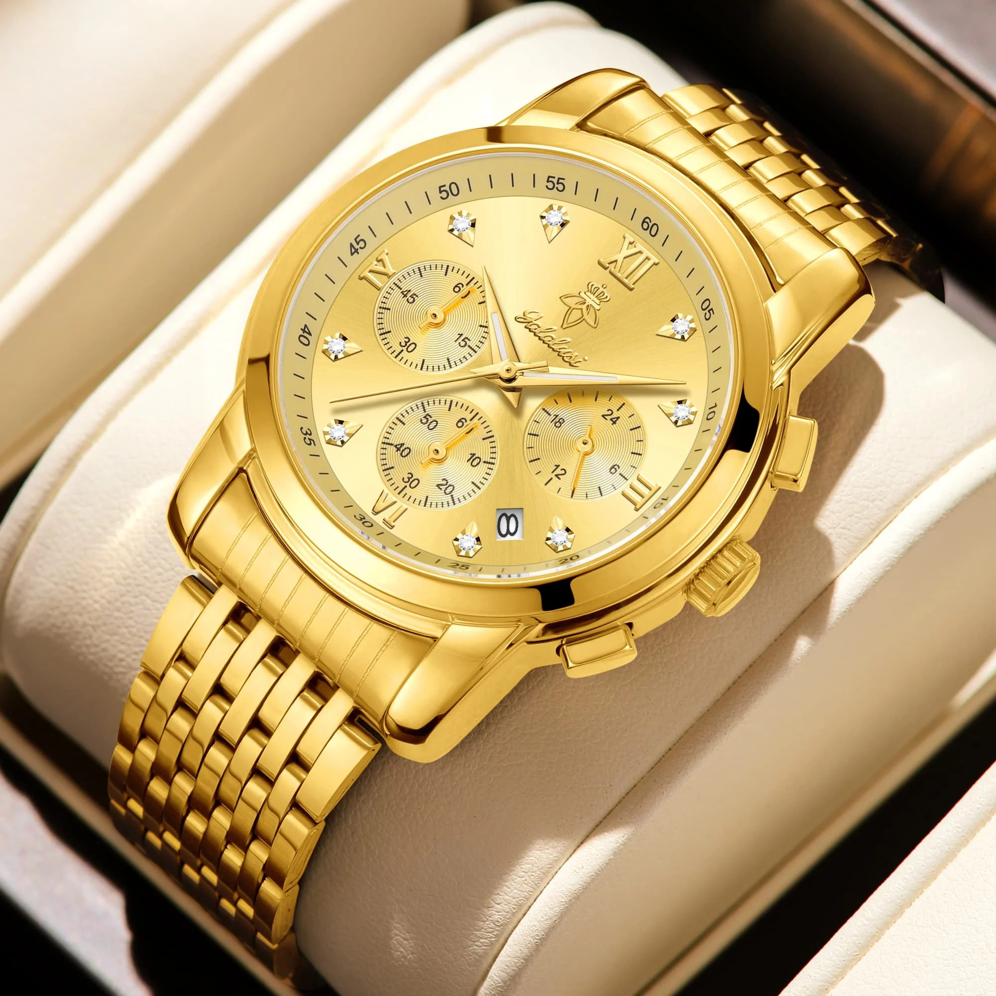 Роскошные мужские часы, оригинальные водонепроницаемые часы, классические кварцевые наручные часы с тремя глазами, 30 м, водонепроницаемые, светящиеся
Роскошные мужские часы, оригинальные водонепроницаемые часы, классические кварцевые наручные часы с тремя глазами, 30 м, водонепроницаемые, светящиеся