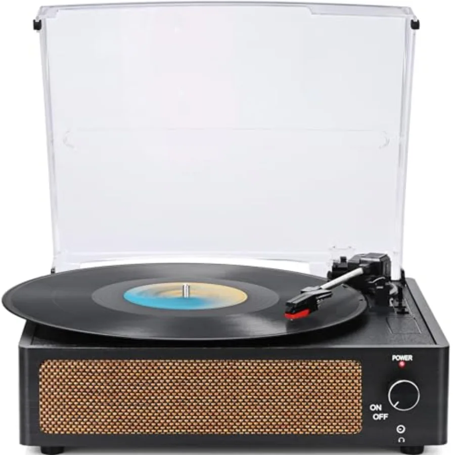 Retro Black Vinyl Record Player Vintage Turntable with Built-in Speakers Belt-Driven 3-Speed Bluetooth Wireless Playback Headph
Retro Black Vinyl Record Player Vintage Turntable with Built-in Speakers Belt-Driven 3-Speed Bluetooth Wireless Playback Headph
