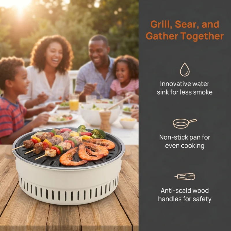 Lightweight Camping Baking Tray Uniform Heat Conduction High Temperature Resistant Portable BBQ Grill Plate
Lightweight Camping Baking Tray Uniform Heat Conduction High Temperature Resistant Portable BBQ Grill Plate