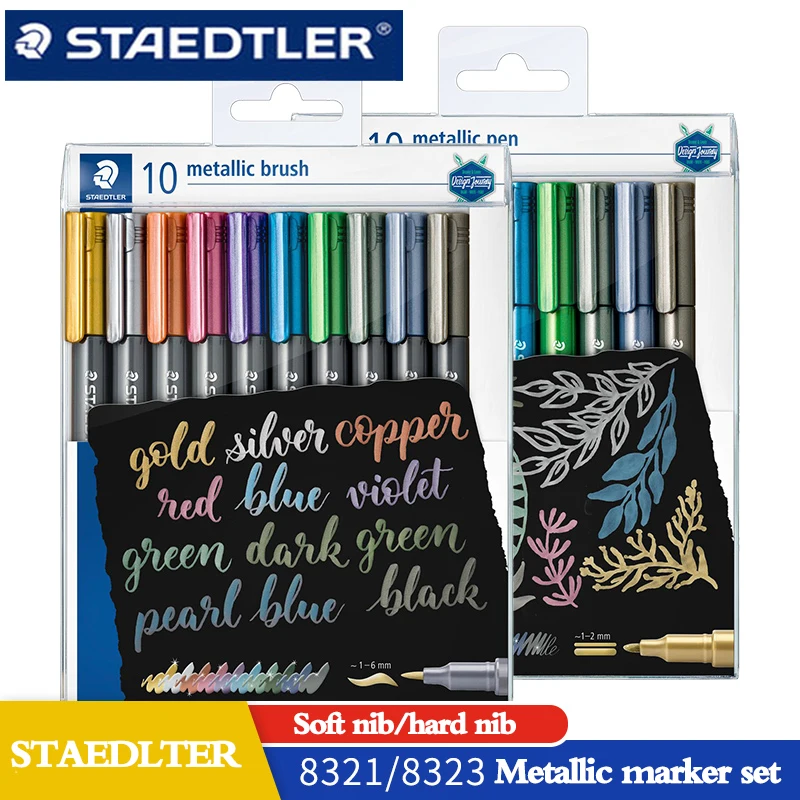 Germany STAEDLTER 8323/8321 Metallic Color Marker Handbook Ginreeting Card Invitation Sign In Paint Pen Manga Markers Set
Germany STAEDLTER 8323/8321 Metallic Color Marker Handbook Ginreeting Card Invitation Sign In Paint Pen Manga Markers Set