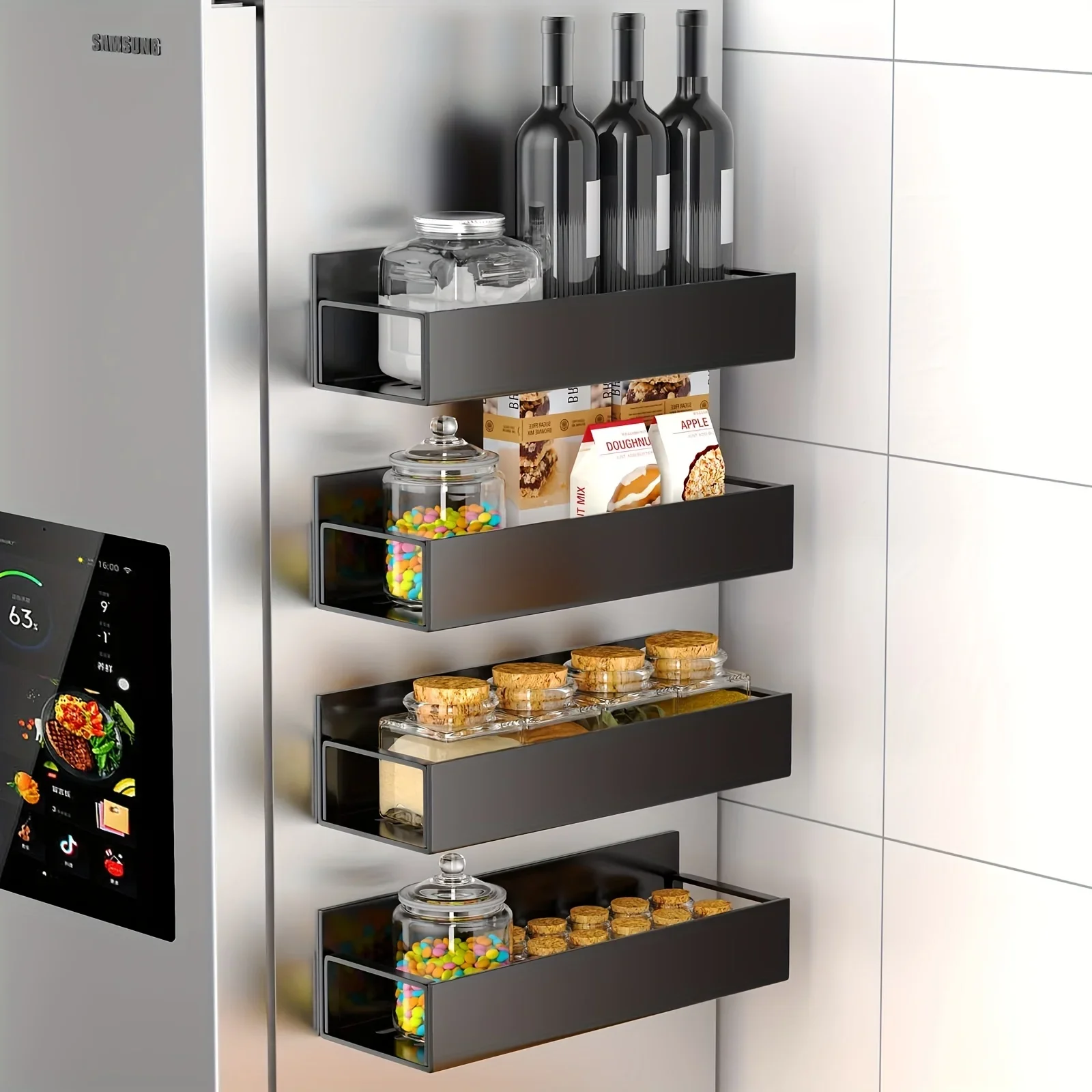 Home Kitchen Hooked Refrigerator Side Shelf Washing Machine Hanger Magnetic Multifunctional storage Organizer
Home Kitchen Hooked Refrigerator Side Shelf Washing Machine Hanger Magnetic Multifunctional storage Organizer