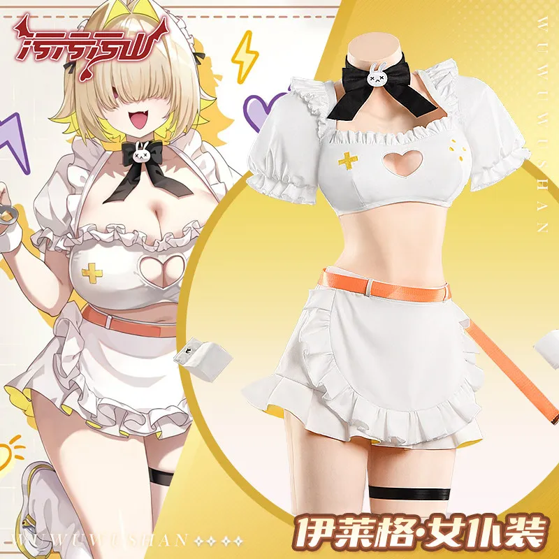 NIKKE Elegg Maid Cosplay Costume, Anime Game White Maid Outfit, Halloween Carnival Party Cosplay Suit for Women
NIKKE Elegg Maid Cosplay Costume, Anime Game White Maid Outfit, Halloween Carnival Party Cosplay Suit for Women