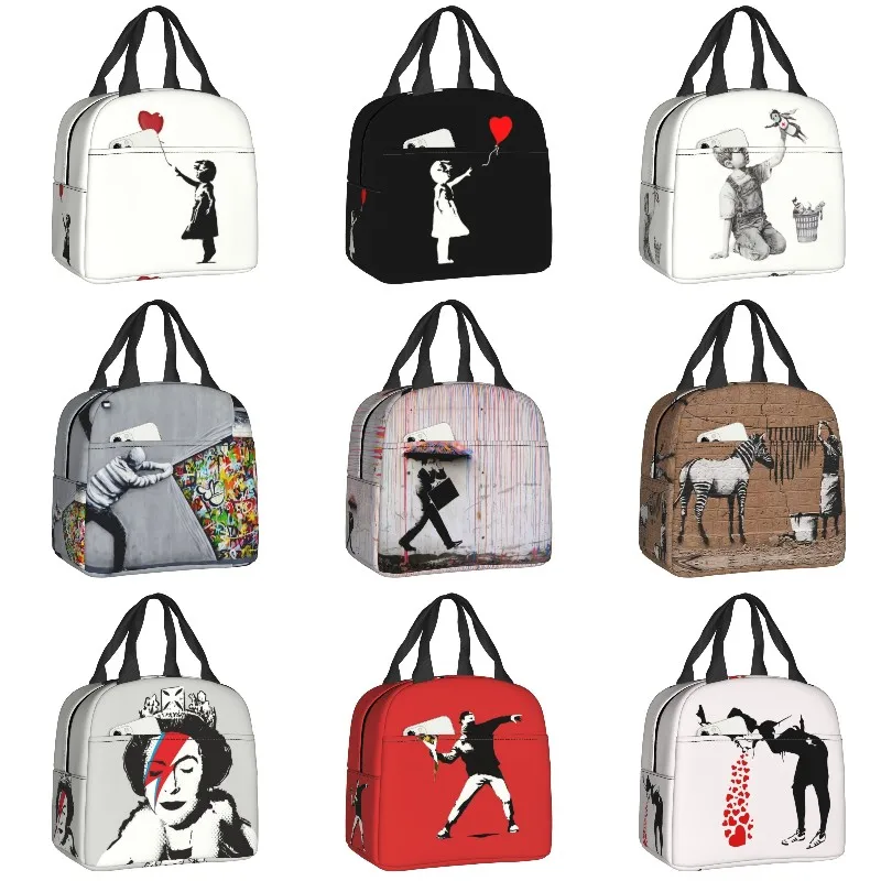 Banksy Balloon Girl Print Thermal Insulated Lunch Bag Women Kids Portable Lunch Box for Work School Travel Picnic Food Tote Bags
Banksy Balloon Girl Print Thermal Insulated Lunch Bag Women Kids Portable Lunch Box for Work School Travel Picnic Food Tote Bags