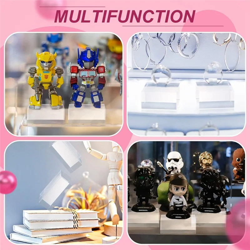 SEWS-Clear Acrylic Blocks Square Display Block Clear Polished Cube Jewelry Display Stand Ring Showcase Holder Base 16Pcs
SEWS-Clear Acrylic Blocks Square Display Block Clear Polished Cube Jewelry Display Stand Ring Showcase Holder Base 16Pcs