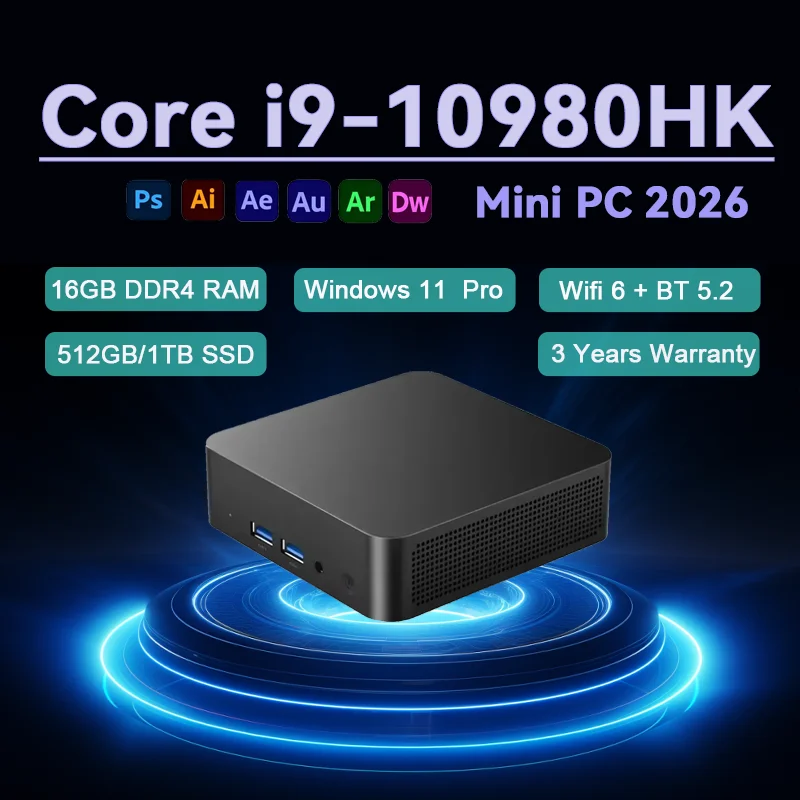 【Гарантия 3 года】Новый настольный компьютер Intel i9-10980HK с Windows 11 Pro, 16 ГБ ОЗУ, 1 ТБ SSD, WiFi6, BT5.2, мини-ПК для работы и развлечений
【Гарантия 3 года】Новый настольный компьютер Intel i9-10980HK с Windows 11 Pro, 16 ГБ ОЗУ, 1 ТБ SSD, WiFi6, BT5.2, мини-ПК для работы и развлечений