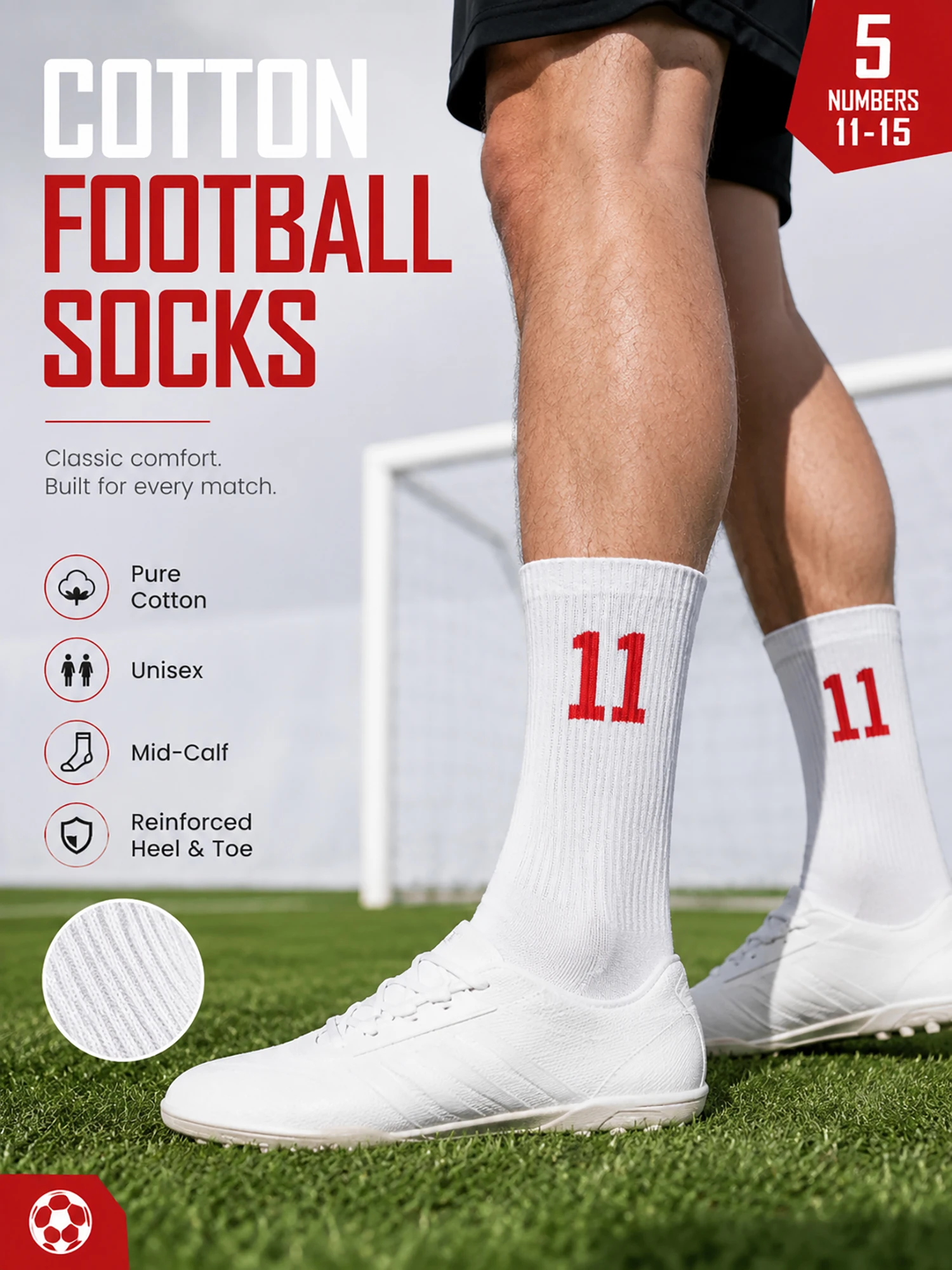 5 Pairs Men's Combed Cotton 11-15 Number Print Football Basketball Breathable Cotton Cushioned Sports Running Long Socks Gift
5 Pairs Men's Combed Cotton 11-15 Number Print Football Basketball Breathable Cotton Cushioned Sports Running Long Socks Gift