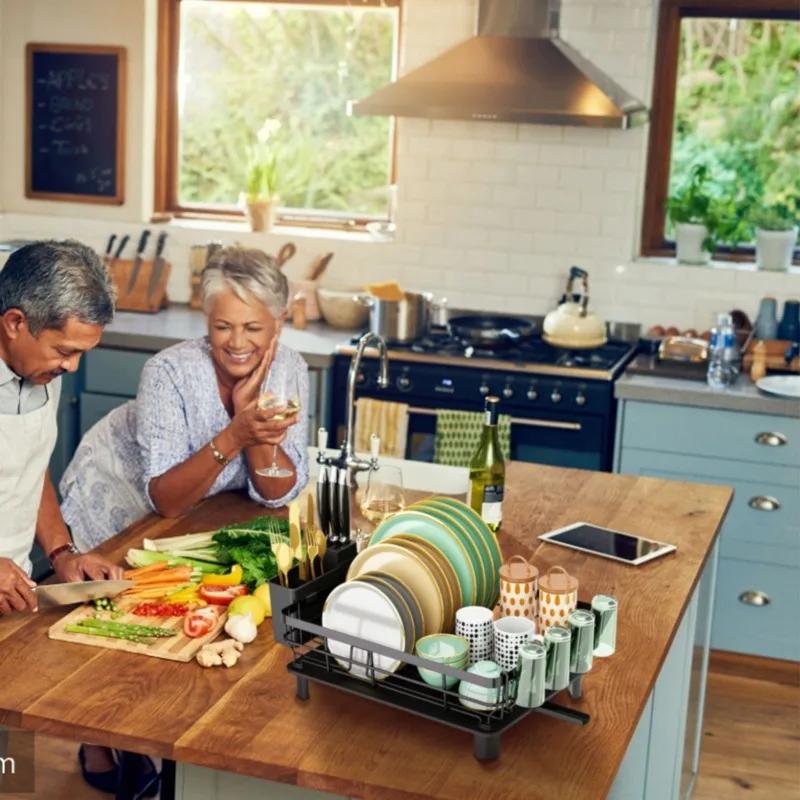 Premium 360° Swivel Spout Dish Drying Rack – All-Round Drainage Separate Knife Holder Quick Dry Drainboard
Premium 360° Swivel Spout Dish Drying Rack – All-Round Drainage Separate Knife Holder Quick Dry Drainboard