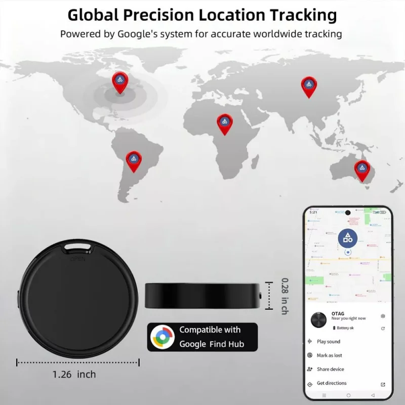 Smart Tag Compatible with Android Find Hub Bluetooth GPS Tracker Google Find My AirTag, Keyring Smart Living Safety Alerts
Smart Tag Compatible with Android Find Hub Bluetooth GPS Tracker Google Find My AirTag, Keyring Smart Living Safety Alerts