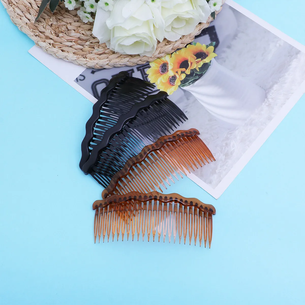 4Pcs Simple Plastic Hair Combs for Women Girls Elegant Teeth Insert Comb Daily Wedding Party Dance Hair Accessories Gift Black
4Pcs Simple Plastic Hair Combs for Women Girls Elegant Teeth Insert Comb Daily Wedding Party Dance Hair Accessories Gift Black