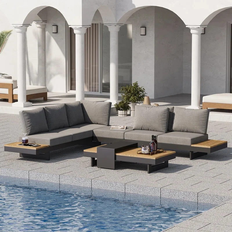 Modern Aluminum L Shape Garden Sofas Outdoor Furniture Outdoor Sofas Patio Furniture Set
Modern Aluminum L Shape Garden Sofas Outdoor Furniture Outdoor Sofas Patio Furniture Set
