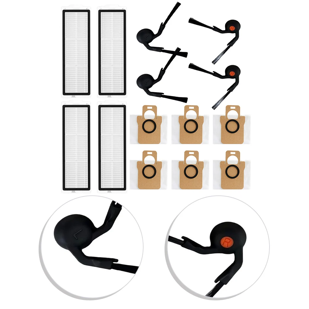 6pcs Dust Bags + 4 Filters + 2 Side Brush Kit Compatible For Dreame 6Max And 6Pro Robot Vacuum Cleaner Spare Accessories
6pcs Dust Bags + 4 Filters + 2 Side Brush Kit Compatible For Dreame 6Max And 6Pro Robot Vacuum Cleaner Spare Accessories