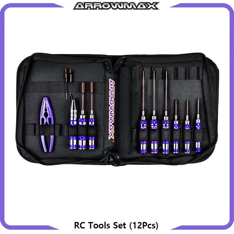 ARROWMAX RC Tools Screwdriver Set For 1/10 Off-road With Tools Bag
ARROWMAX RC Tools Screwdriver Set For 1/10 Off-road With Tools Bag