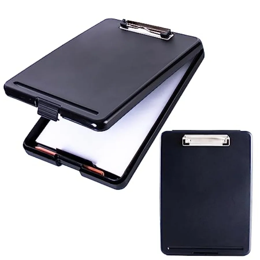 Plastic Storage Clipboard, Nurse Clip Boards 8.5x11 with Storag and Compartment, Heavy Duty with Low Profile Clip, Letter Sized
Plastic Storage Clipboard, Nurse Clip Boards 8.5x11 with Storag and Compartment, Heavy Duty with Low Profile Clip, Letter Sized
