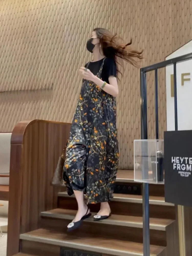 Новые летние брюки Materni Rer с цветочным принтом, модные, в стиле ретро, свободного кроя, с эффектом похудения, широкие штанины, из тонкого полиэстера, с высокой талией
Новые летние брюки Materni Rer с цветочным принтом, модные, в стиле ретро, свободного кроя, с эффектом похудения, широкие штанины, из тонкого полиэстера, с высокой талией