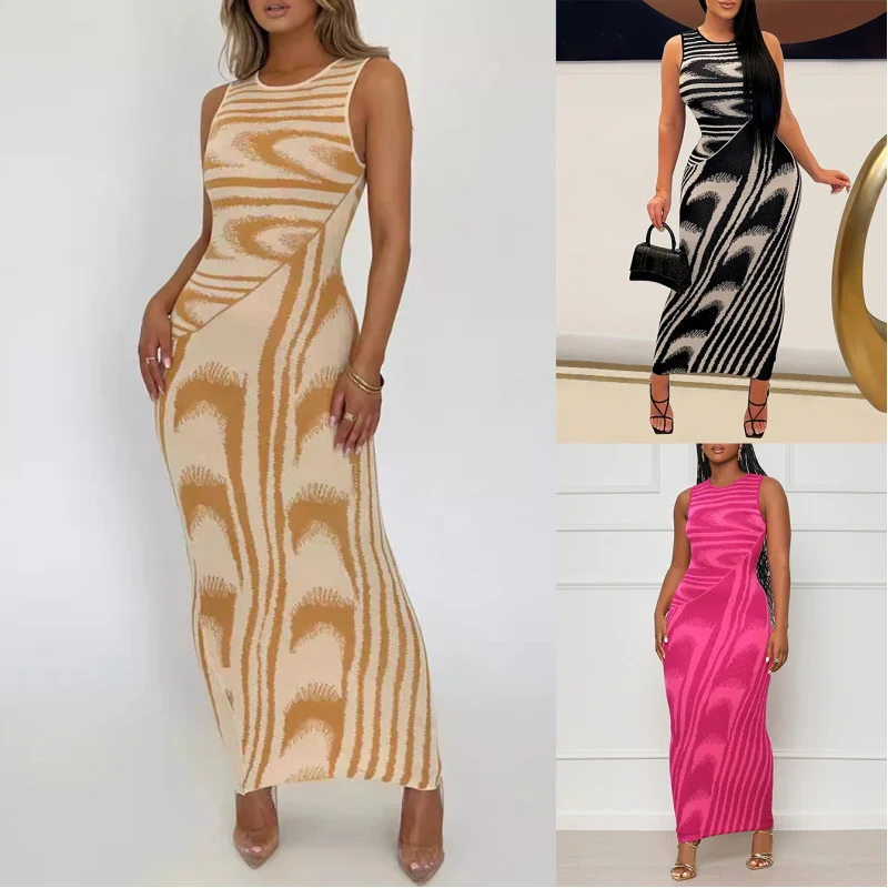 2025 Spring New Black and White Striped Gradient Sexy Slim Waist Tight Hip Tight Dress C001
2025 Spring New Black and White Striped Gradient Sexy Slim Waist Tight Hip Tight Dress C001