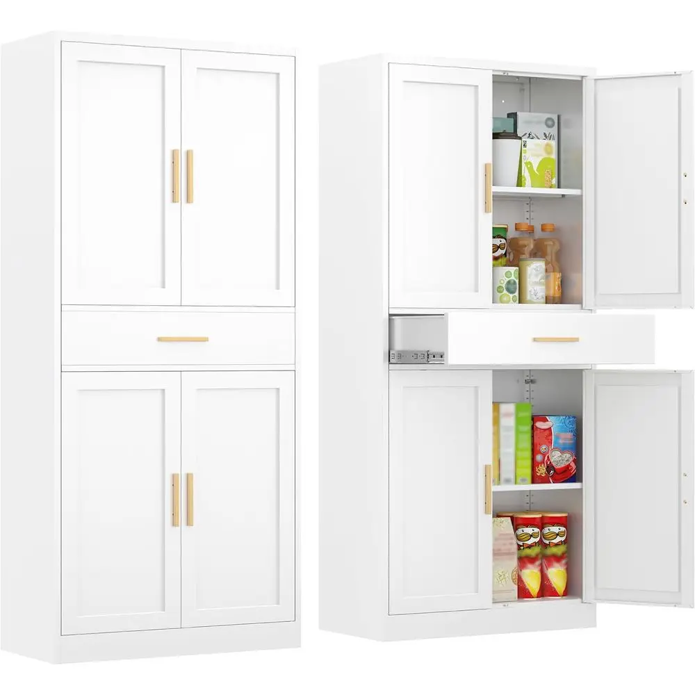 71 Tall Metal Storage Cabinet with 2 Adjustable Shelves for Kitchen and Dining Essentials
71 Tall Metal Storage Cabinet with 2 Adjustable Shelves for Kitchen and Dining Essentials