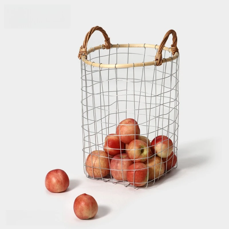 LTT Wrought Iron Storage Basket Household Rattan Sundries Fruit Snack Book Woven Storage Basket
LTT Wrought Iron Storage Basket Household Rattan Sundries Fruit Snack Book Woven Storage Basket
