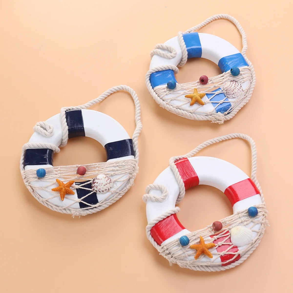 3pcs Mediterranean Style Creative Wooden Mini Life Buoy Ring Shape Door And Wall Hanging Ornaments Decoration And Crafts
3pcs Mediterranean Style Creative Wooden Mini Life Buoy Ring Shape Door And Wall Hanging Ornaments Decoration And Crafts