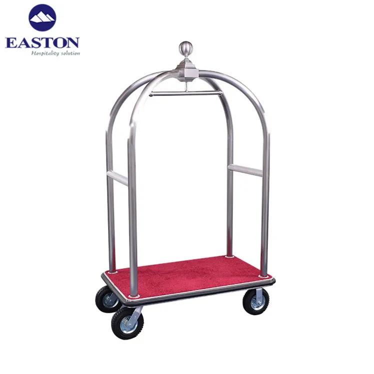 Stainless Steel Bellman Luggage Cart or Concierge Birdcage Trolley Luggage Cart for Hotel
Stainless Steel Bellman Luggage Cart or Concierge Birdcage Trolley Luggage Cart for Hotel