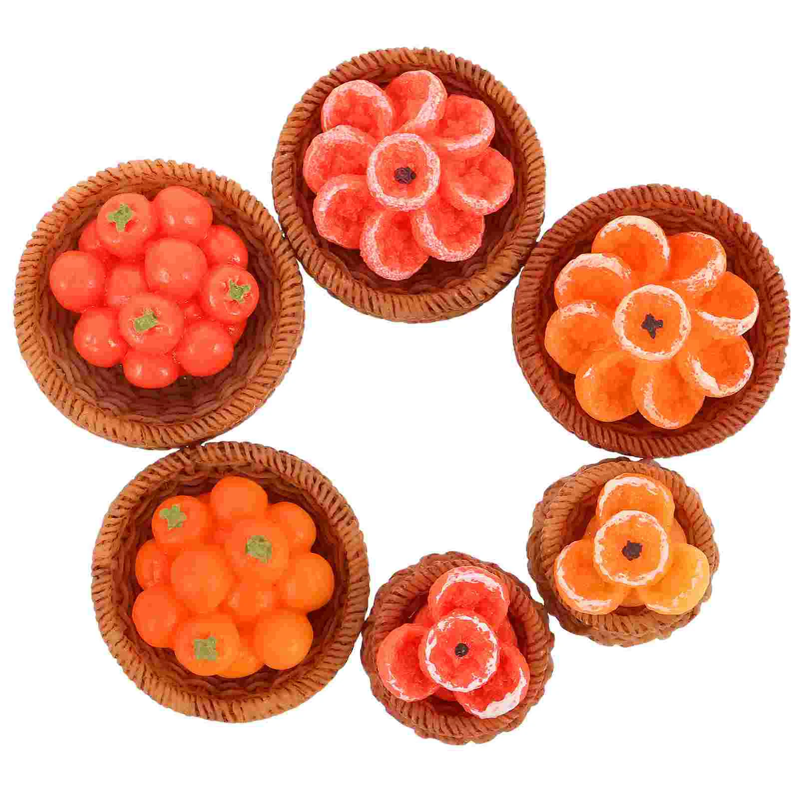 6 Pcs Mini Persimmon Cake Fruit Basket Simulation Dried Micro Landscape Miniatures Food for Dollhouse Items Toy
6 Pcs Mini Persimmon Cake Fruit Basket Simulation Dried Micro Landscape Miniatures Food for Dollhouse Items Toy
