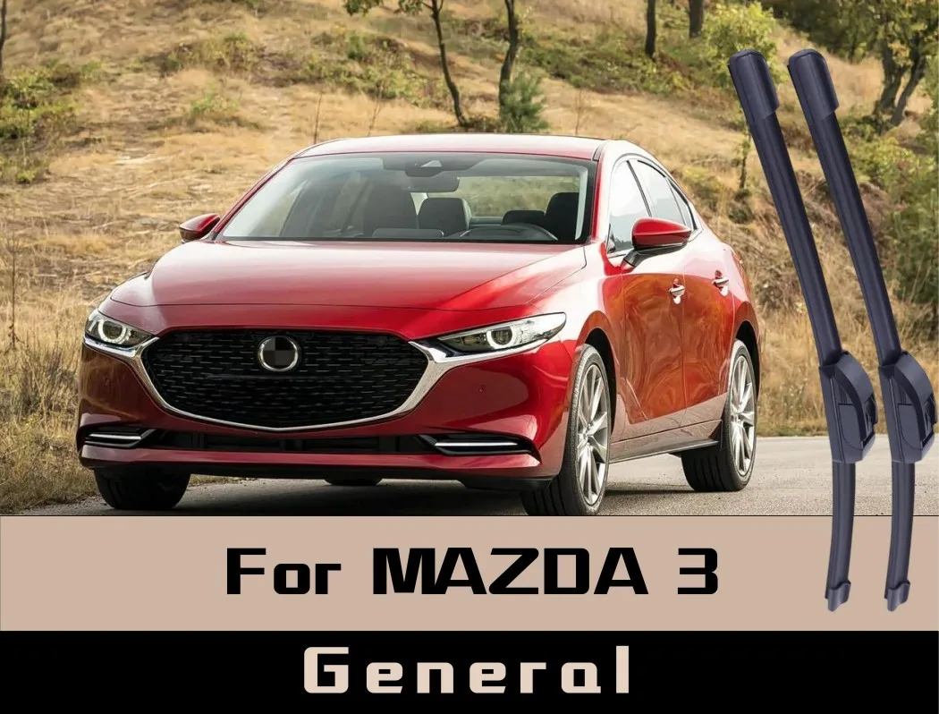 2 шт. для MAZDA 3 General, передние щетки стеклоочистителя, щетки для лобового стекла, оконные щетки, бескостные передние дворники 
2 шт. для MAZDA 3 General, передние щетки стеклоочистителя, щетки для лобового стекла, оконные щетки, бескостные передние дворники