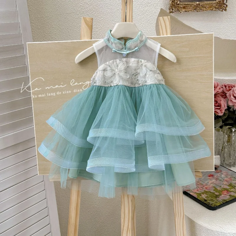 ZLXZ-Girls' Dress2024Summer New Chinese Style Children's Little Girl Buckle Vest Princess Skirt
ZLXZ-Girls' Dress2024Summer New Chinese Style Children's Little Girl Buckle Vest Princess Skirt