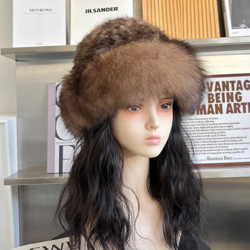 Рыбацкая шапка из натурального меха кролика рекса для женщин, утолщенная теплая панама, зимняя тканая шапка из натурального меха, уличная пушистая меховая шапка
Рыбацкая шапка из натурального меха кролика рекса для женщин, утолщенная теплая панама, зимняя тканая шапка из натурального меха, уличная пушистая меховая шапка