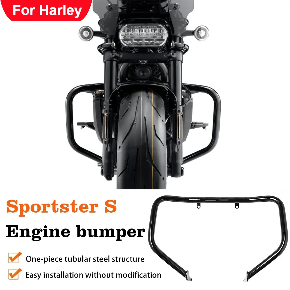 Gloss Black Front Engine Guard Crash Bar for Harley Sportster S RH1250S 2021-2022, Motorcycle Highway Bumper Frame
Gloss Black Front Engine Guard Crash Bar for Harley Sportster S RH1250S 2021-2022, Motorcycle Highway Bumper Frame