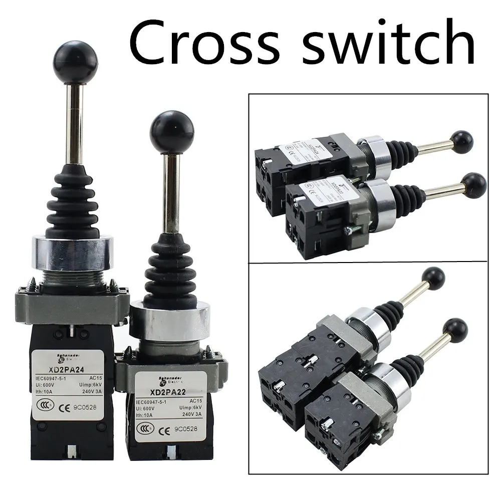 XD2-PA12 PA14 Latch 2NO 2 Position rocker joystick controller spring return Rotary Cross Switches reset PA22 PA24 4NO 4 Position
XD2-PA12 PA14 Latch 2NO 2 Position rocker joystick controller spring return Rotary Cross Switches reset PA22 PA24 4NO 4 Position