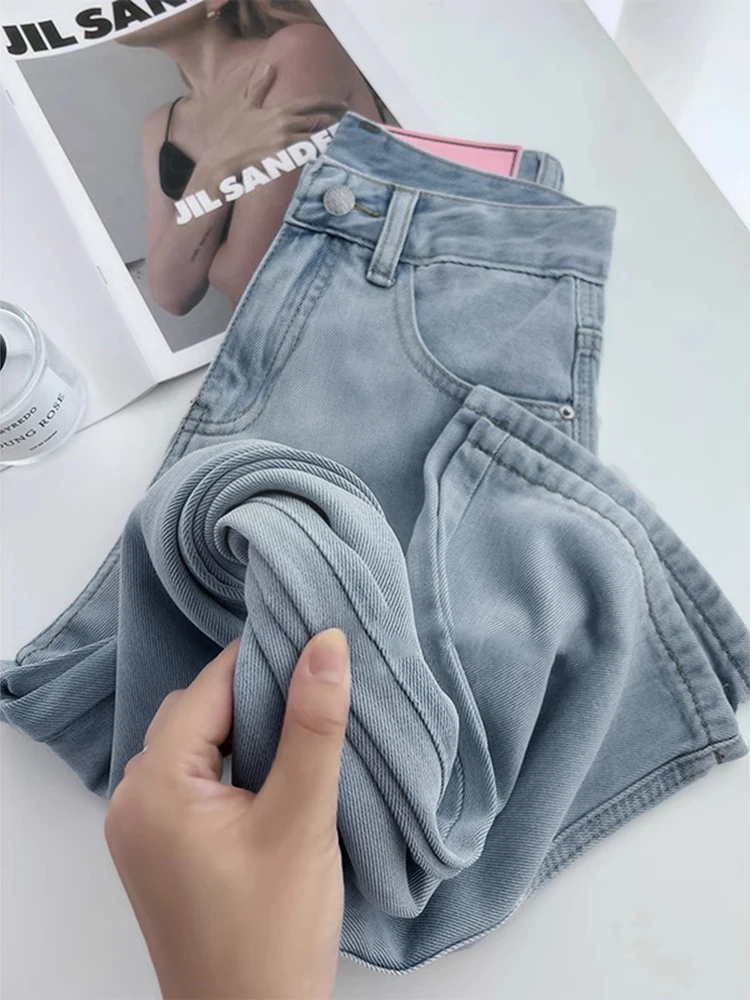 Women's Loose Fit Thin High Waist Jeans Summer Slimming Wide Leg Pants Casual Straight Cut Trousers for plus Size Ladies
Women's Loose Fit Thin High Waist Jeans Summer Slimming Wide Leg Pants Casual Straight Cut Trousers for plus Size Ladies