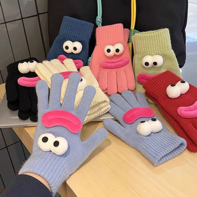 Autumn Winter Women's Gloves Cute Funny Ugly Cartoon Knitted Warm Thick Fashion Outdoor Cycling Five-finger Touch Screen Gloves
Autumn Winter Women's Gloves Cute Funny Ugly Cartoon Knitted Warm Thick Fashion Outdoor Cycling Five-finger Touch Screen Gloves