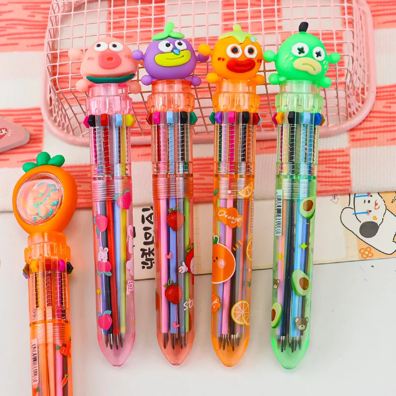 Fruit Ten-Color Ballpoint Pen Elementary School Reward Gifts Student Stationery Press Multi-Color Pen Creative Sequin
Fruit Ten-Color Ballpoint Pen Elementary School Reward Gifts Student Stationery Press Multi-Color Pen Creative Sequin