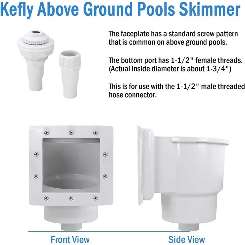 【Flash Sale】Above Ground Pool Skimmer,Thru-Wall Skimmer With Accessory, Swimming Pool Skimmer,Opening Width 6 Inches, SP1091LX
【Flash Sale】Above Ground Pool Skimmer,Thru-Wall Skimmer With Accessory, Swimming Pool Skimmer,Opening Width 6 Inches, SP1091LX