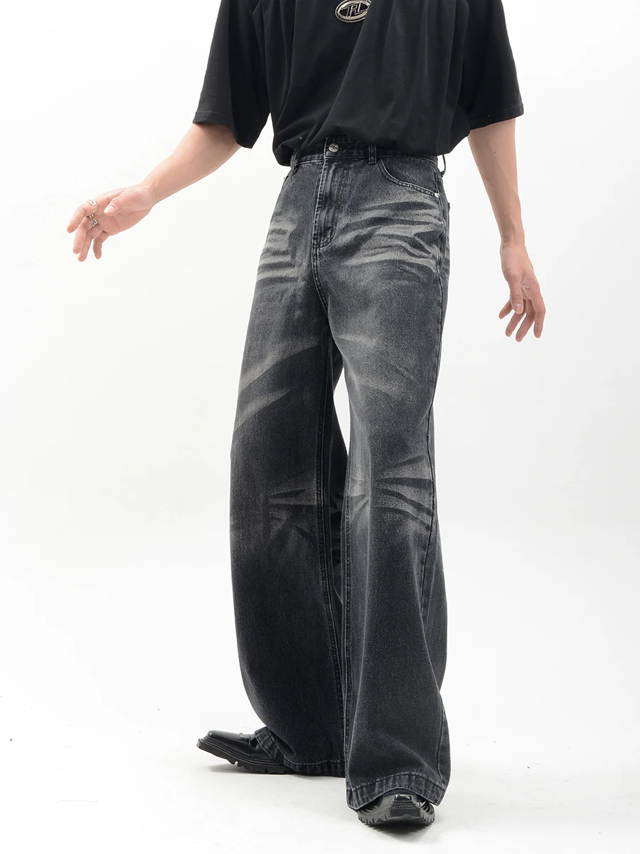Avant-Garde Style Pants Vintage Wash Black Jeans men's Wide Leg Loose Casual Pants Fashion
Avant-Garde Style Pants Vintage Wash Black Jeans men's Wide Leg Loose Casual Pants Fashion