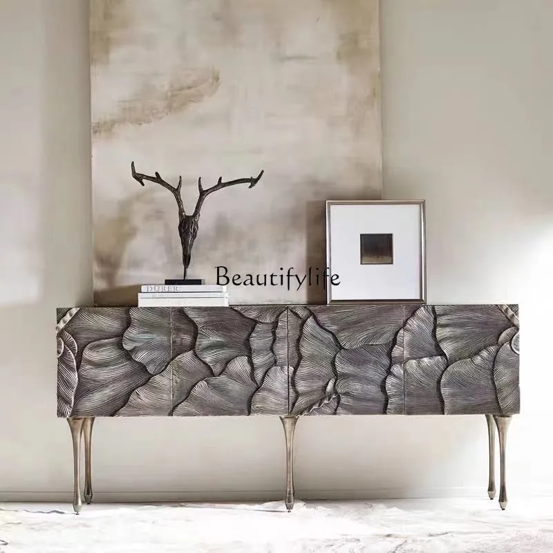 French light luxury solid wood entrance American simple wall table modern decorative cabinet
French light luxury solid wood entrance American simple wall table modern decorative cabinet
