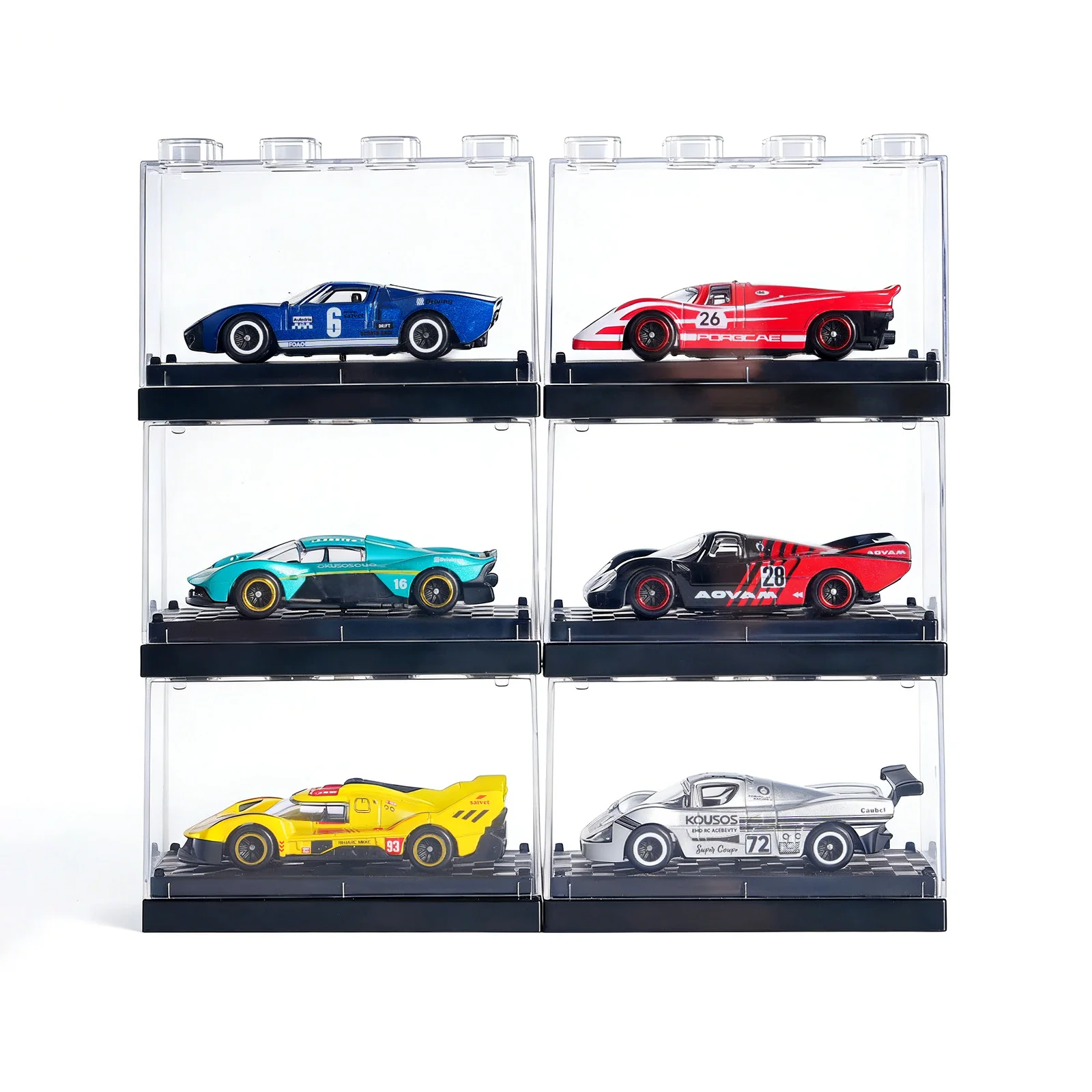 1:64 Le Mans Race Car Diecast Set with Stackable Acrylic Cases, 6 Alloy Models, Dustproof Display for Collectors & Kids
1:64 Le Mans Race Car Diecast Set with Stackable Acrylic Cases, 6 Alloy Models, Dustproof Display for Collectors & Kids