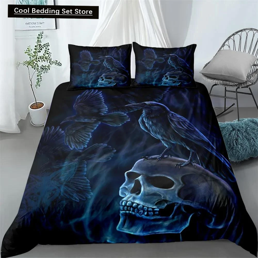 Hand Painting Crow Skull Bedding Set Single Twin Double Queen King Cal King Size Bed Linen Set
Hand Painting Crow Skull Bedding Set Single Twin Double Queen King Cal King Size Bed Linen Set