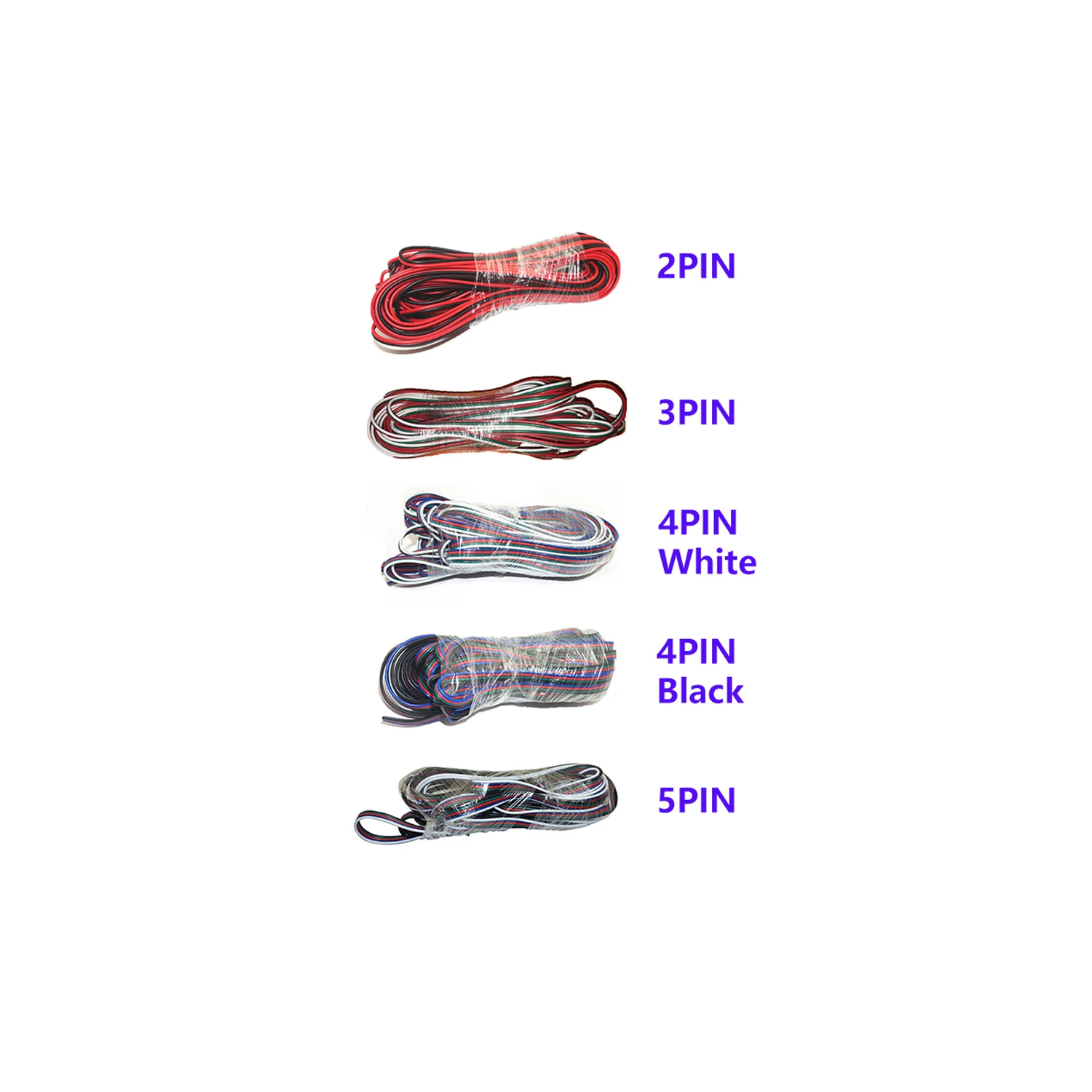2/3/4/5Pin Wire Extend Cord Connector Cable Electrical to 5050 3528 2835 LED Strip Light Tape 1M/5M/10M//20M/50M/100M 22AWG
2/3/4/5Pin Wire Extend Cord Connector Cable Electrical to 5050 3528 2835 LED Strip Light Tape 1M/5M/10M//20M/50M/100M 22AWG