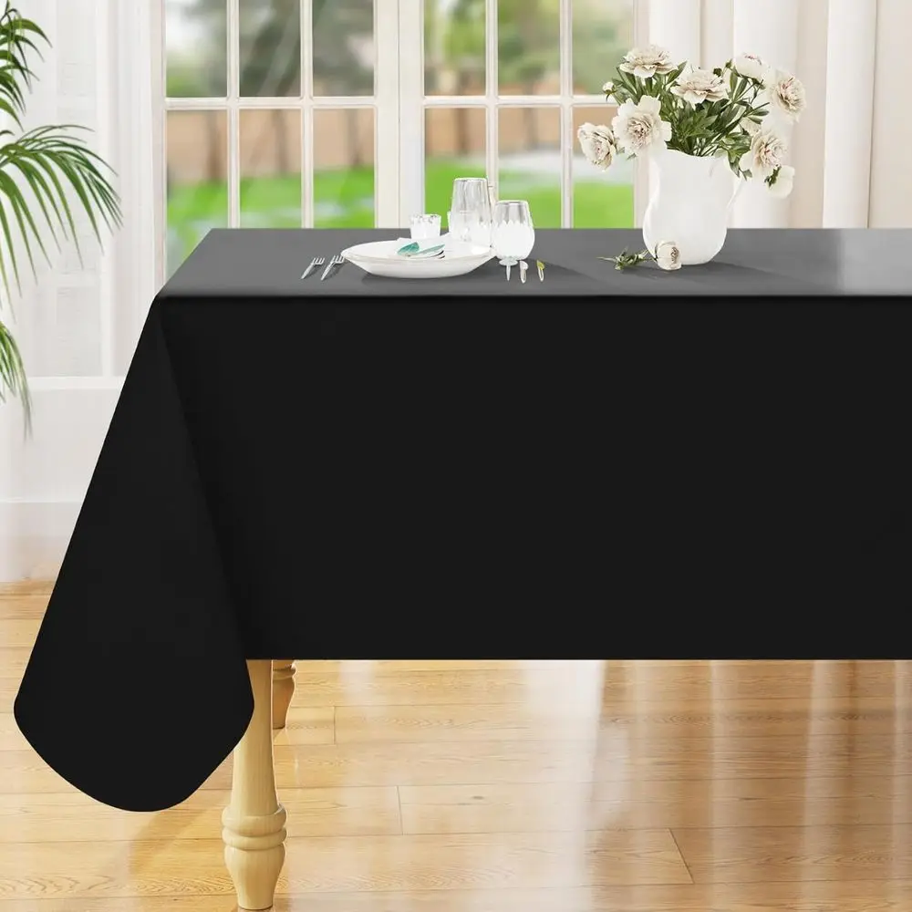 60x84 Inch Waterproof Wipeable Vinyl Tablecloth, Oil Spill Proof Plastic Cover for Dining, Picnic, Outdoor Use, Black
60x84 Inch Waterproof Wipeable Vinyl Tablecloth, Oil Spill Proof Plastic Cover for Dining, Picnic, Outdoor Use, Black