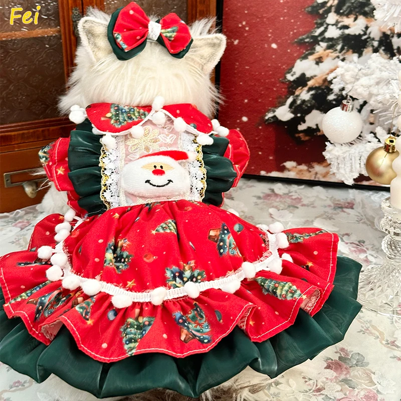 2025 Christmas Dog Dresses - Red Green Festive Outfit for Small Medium Dogs, Fluffy Cute Pet Costume with Holiday Atmosphere
2025 Christmas Dog Dresses - Red Green Festive Outfit for Small Medium Dogs, Fluffy Cute Pet Costume with Holiday Atmosphere