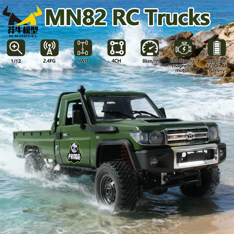 MN MODEL 1/12 4WD RC Panda Off-road Car All Terrain Adventure Vehicle Flak Gun Truck Rock Crawler Model Toy for Adult
MN MODEL 1/12 4WD RC Panda Off-road Car All Terrain Adventure Vehicle Flak Gun Truck Rock Crawler Model Toy for Adult