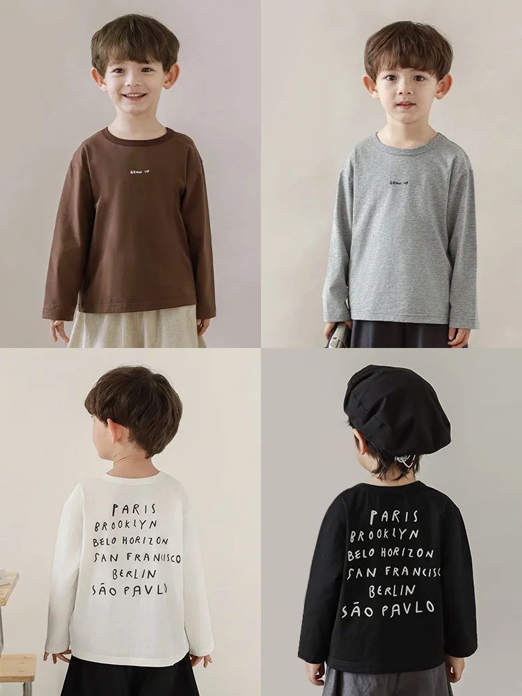 Children's Early Spring New Comfortable Round Neck Long Sleeved Letter T-shirt Loose Soft Elastic Versatile Top
Children's Early Spring New Comfortable Round Neck Long Sleeved Letter T-shirt Loose Soft Elastic Versatile Top