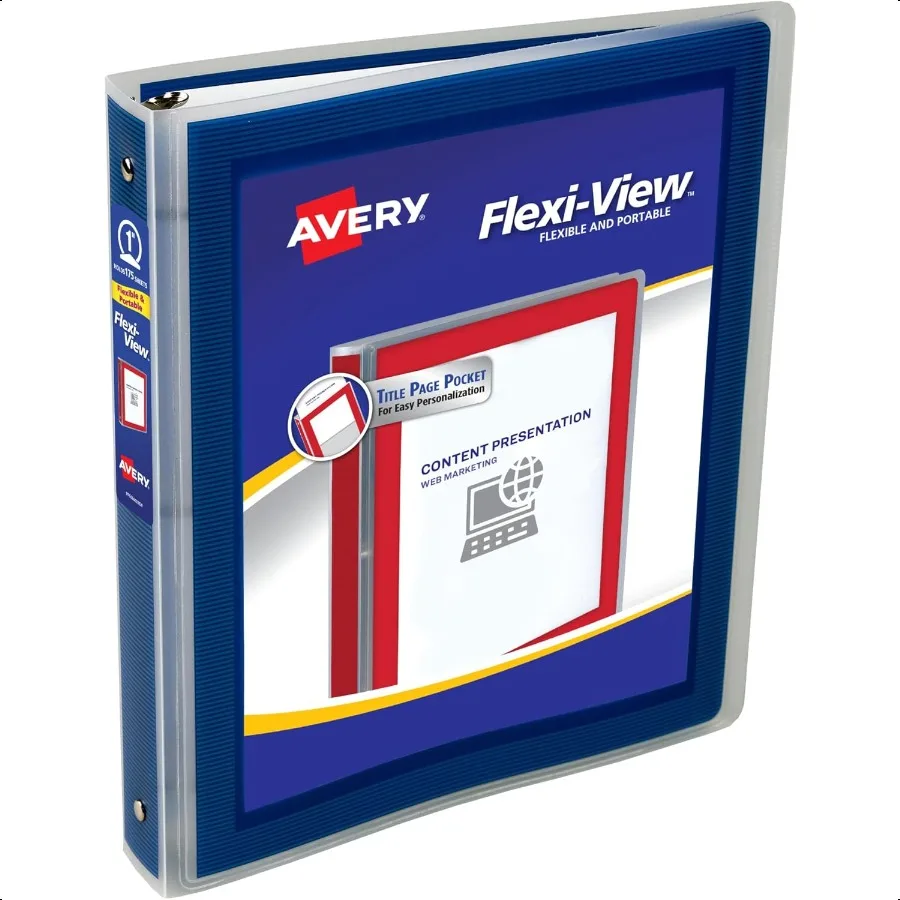 FlexiView 3 папки с кольцами 1 дюйм круглые кольца 1 темно-синяя папка 17685
FlexiView 3 папки с кольцами 1 дюйм круглые кольца 1 темно-синяя папка 17685