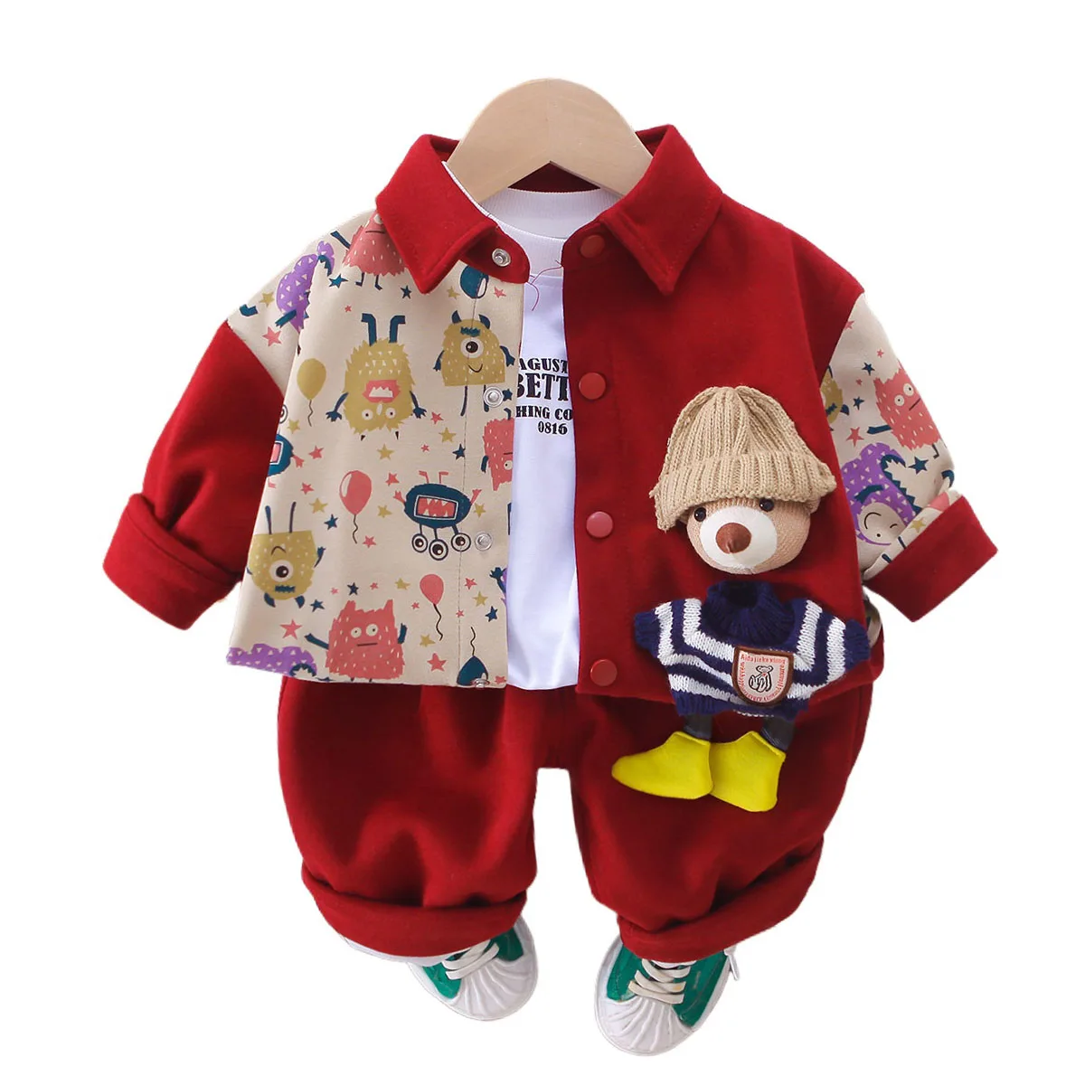 Toddler Spring Outfits 2025 New Baby Boy Clothes 1 To 5 Years Casual Cartoon Patchwork Coats + T-shirts + Pants Kids Boys Suit
Toddler Spring Outfits 2025 New Baby Boy Clothes 1 To 5 Years Casual Cartoon Patchwork Coats + T-shirts + Pants Kids Boys Suit